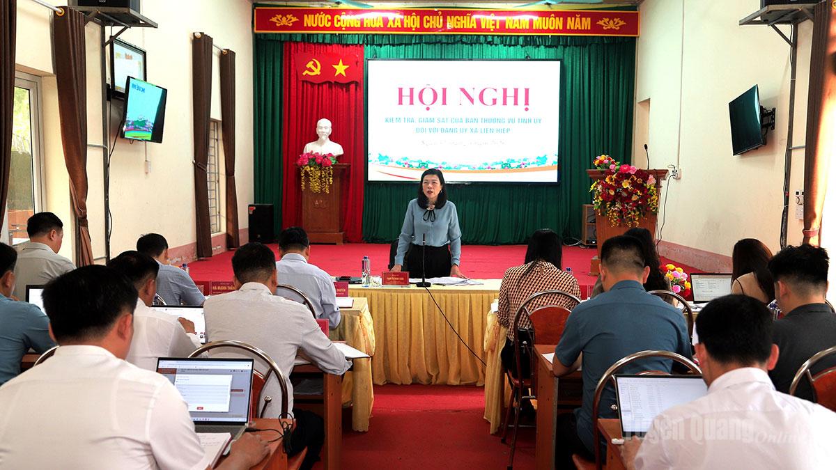 Phó Chủ tịch Hội đồng nhân dân tỉnh Phạm Thị Minh Xuân giám sát tại các xã: Liên Hiệp, Bằng Hành